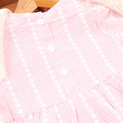 [002102] - Dress Fashion Anak Perempuan Korean - Motif Lace Flower