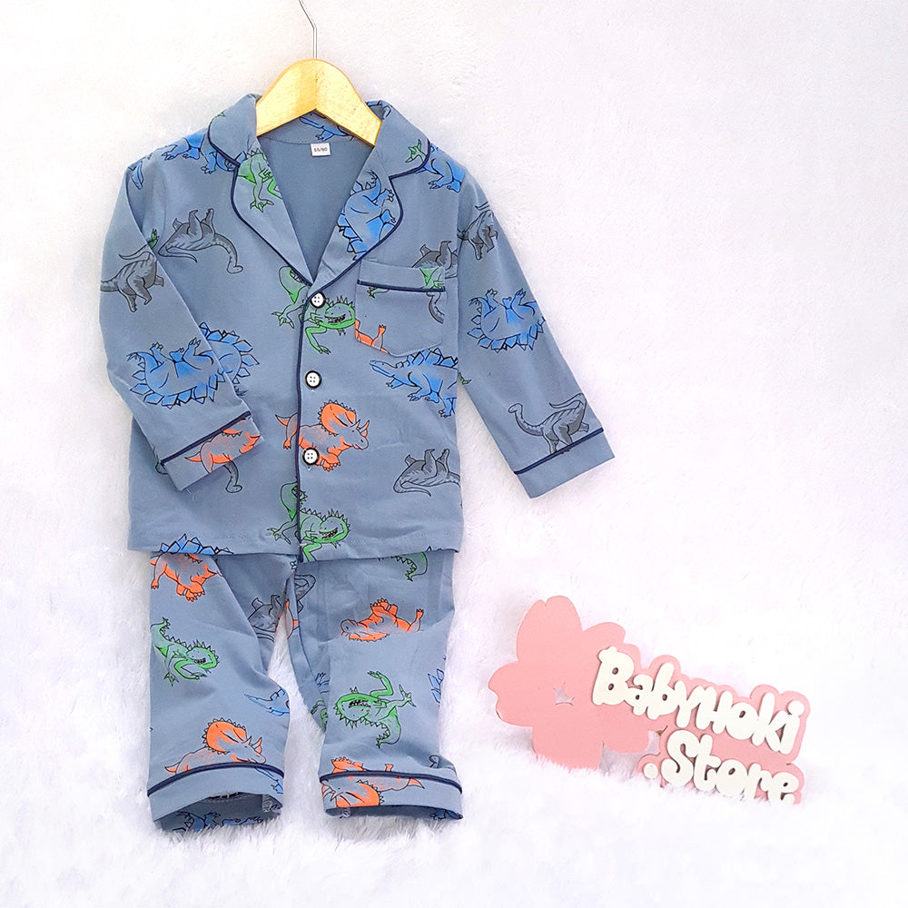 [225570] - Piyama Anak / Setelan Tidur Anak / Baju Tidur Anak - Motif Big Dinosaur