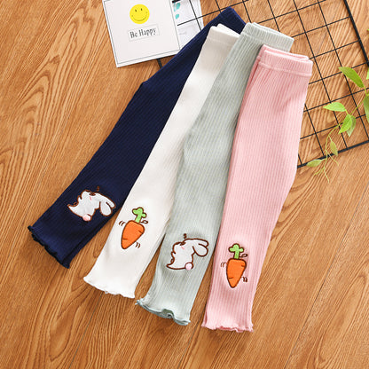 [102212-GRAY] - Bawahan Anak / Celana Legging Anak Trendi - Motif Rabbits &amp; Carrots