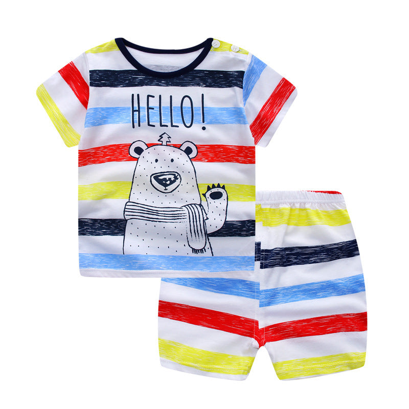 [102146] - Setelan Summer Wear Anak - Motif Hello Bear [B3113]