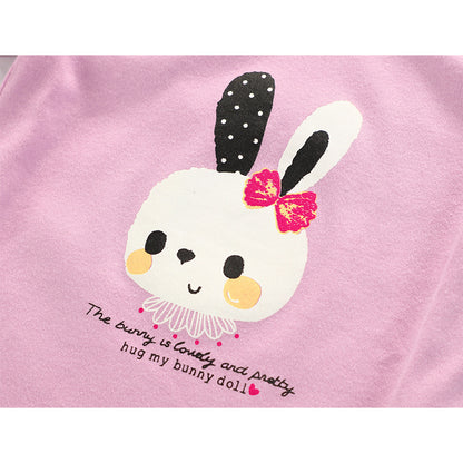 jual [102170] - Setelan Tidur Anak Perempuan 6 Bln - 4 Tahun - Motif Pink Rabbit [B3150] 