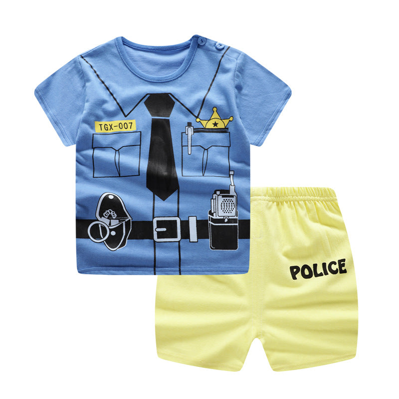 jual [102191] - Summer Set Anak Usia 9 Bln - 4 Thn - Motif Police Costume 