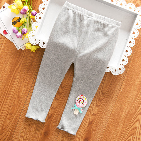 [102200-GRAY] - IMPORT Celana Legging Anak 6 Bln - 3 Thn - Motif 3D Lollipop