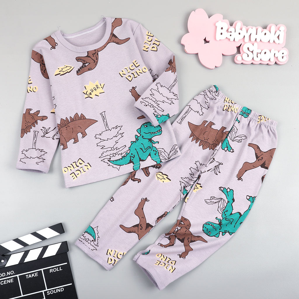 [102261] - Piyama Anak / Setelan Tidur Anak - Motif Enic Dino