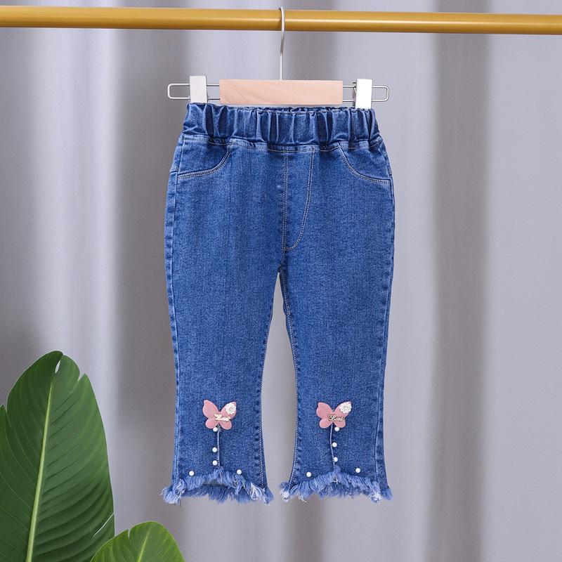 [102322] - Bawahan Jeans / Celana Panjang Anak - Motif Beautiful Butterfly 3D