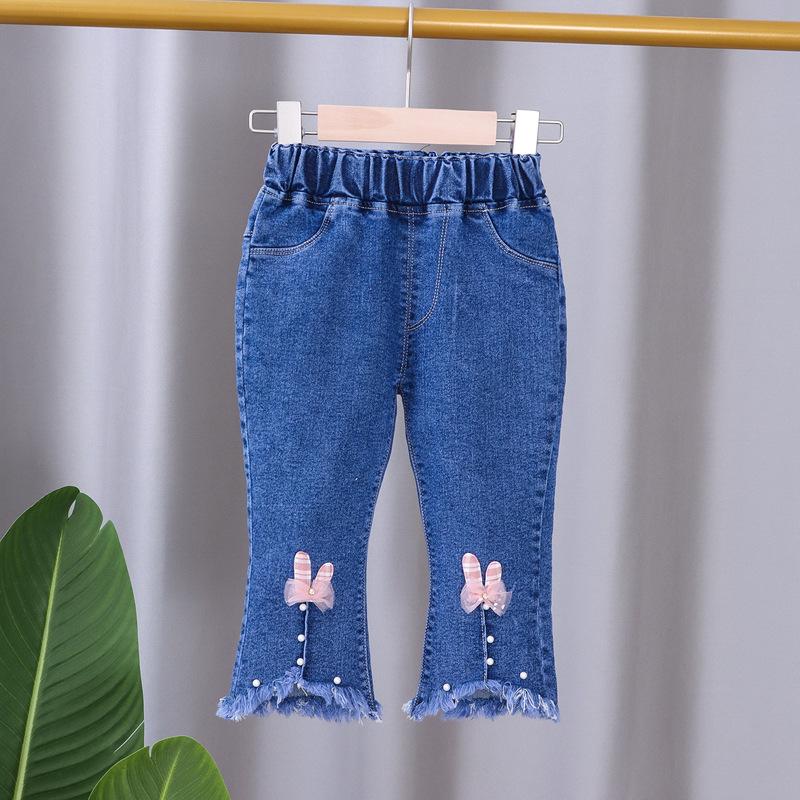 [102370] - Bawahan Jeans / Celana Panjang Anak - Motif Rabbit Accent 3D