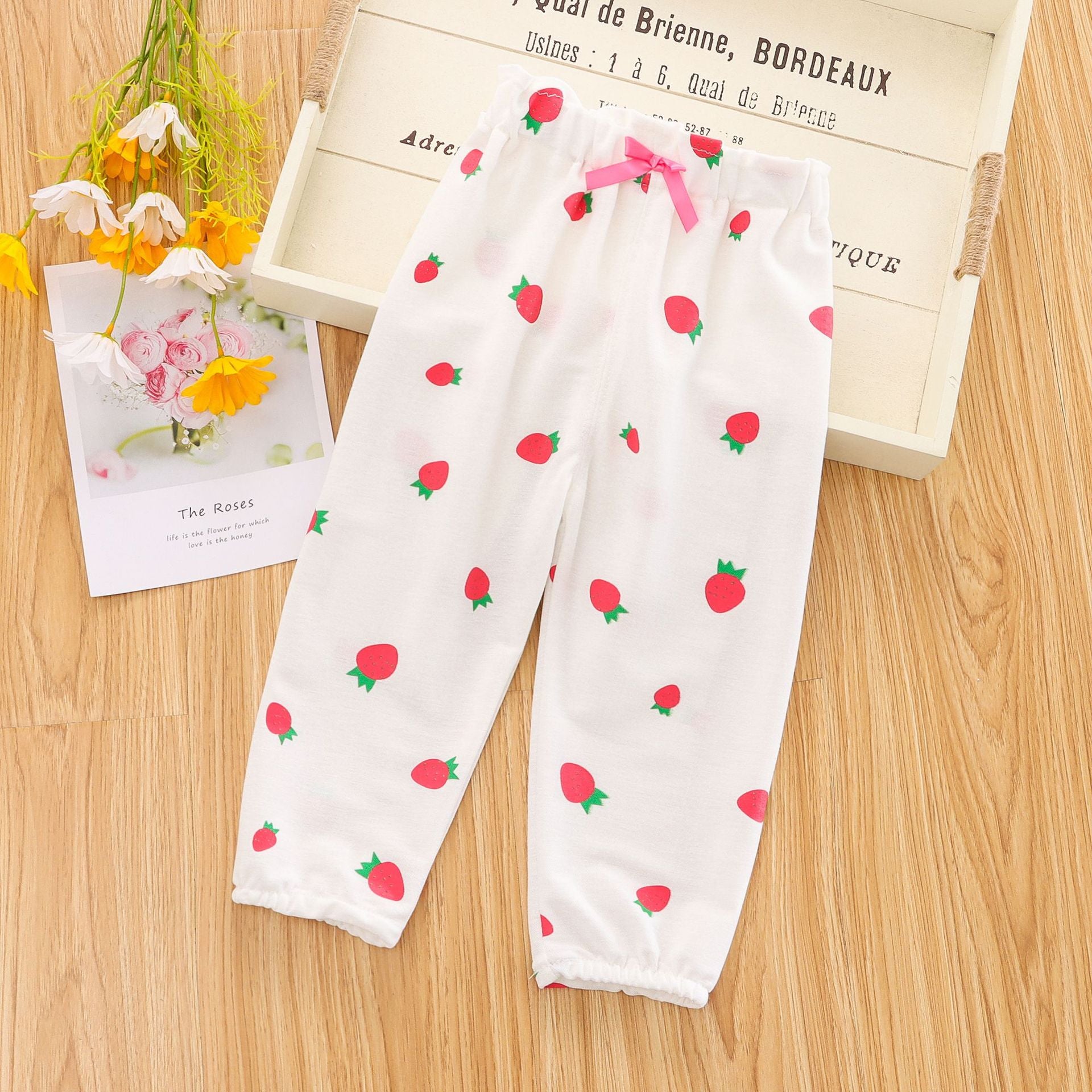 [102335] - Bawahan / Celana Harem Panjang Anak Import - Motif Strawberry 3D