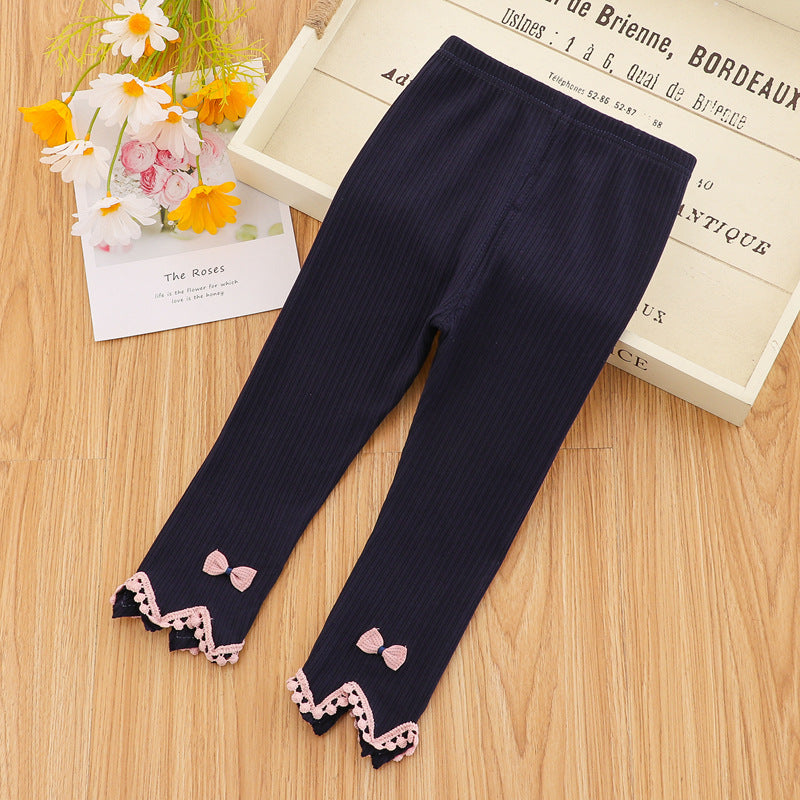 [102336] - Bawahan Legging / Celana Panjang Anak - Motif Butterfly Ribbon 3D