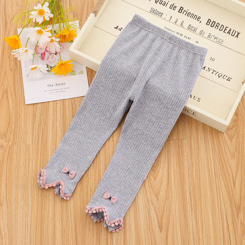[102336] - Bawahan Legging / Celana Panjang Anak - Motif Butterfly Ribbon 3D