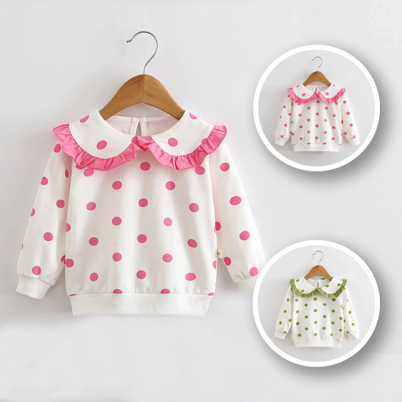 [102347] - Atasan Sweater Fashion Anak - Motif Lace Neck