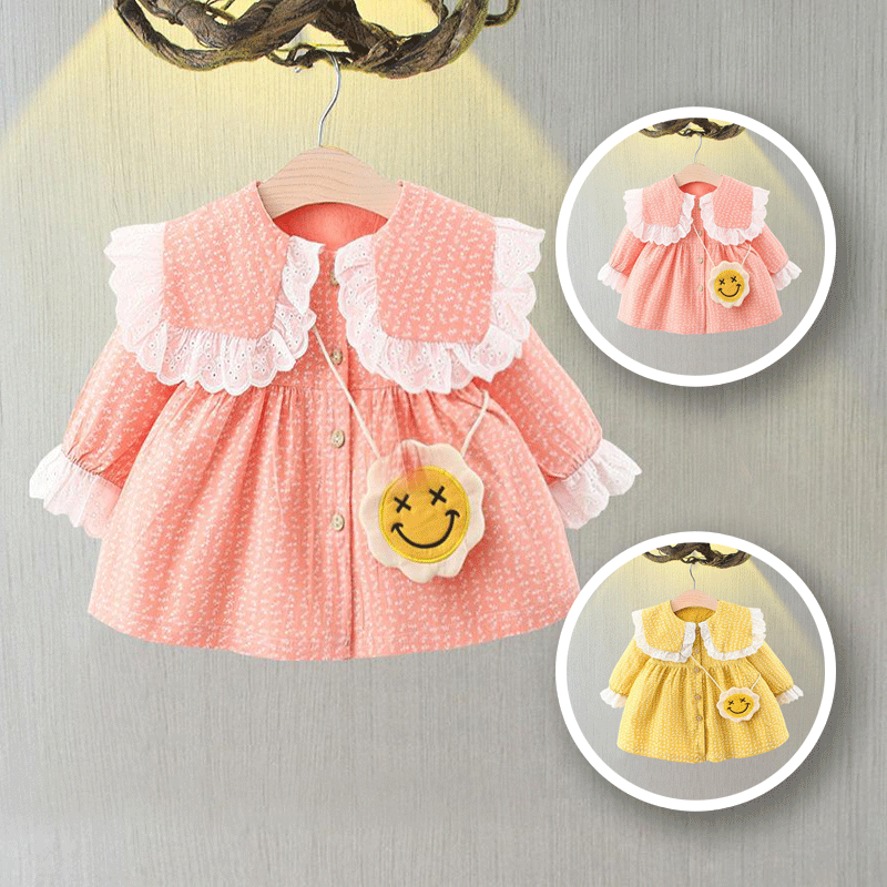 [102349] - Dress Fashion Anak Perempuan - Motif Wide Collar