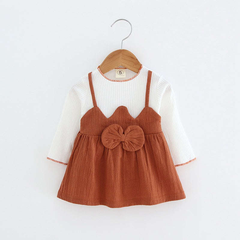 [102350] - Dress Fashion Anak Perempuan Import - Motif Plain Color
