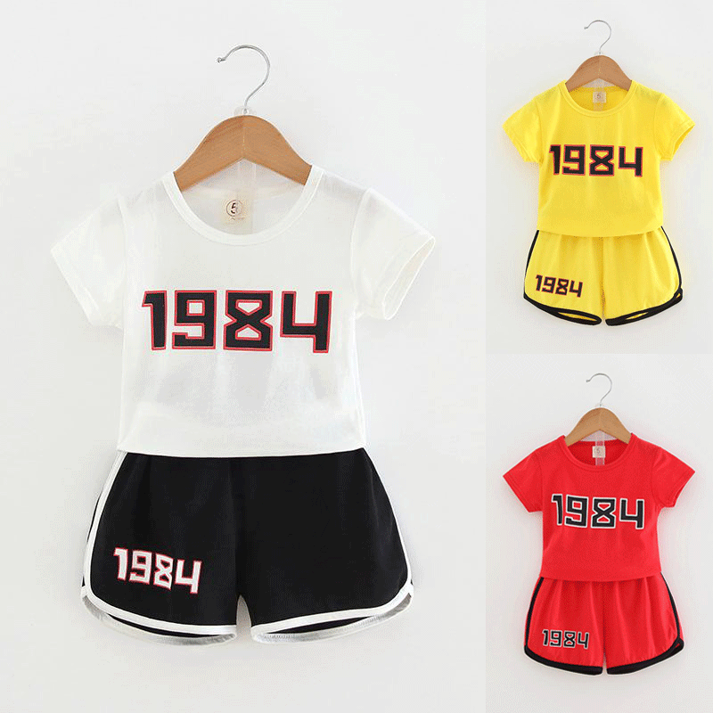 [102362] - Baju Setelan Fashion Anak Import - Motif Numbers 1984