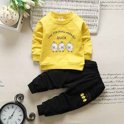 [102395] - Setelan Sweater Celana Panjang Jogger Anak Perempuan - Animal Duck