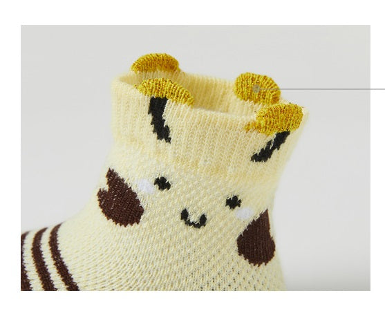 [375115] - Kaos Kaki Bayi Lucu 5 In 1 / Kaos Kaki Anak Import - Motif Animal Face