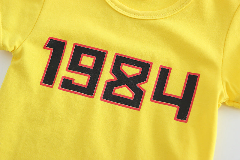 [102362] - Baju Setelan Fashion Anak Import - Motif Numbers 1984