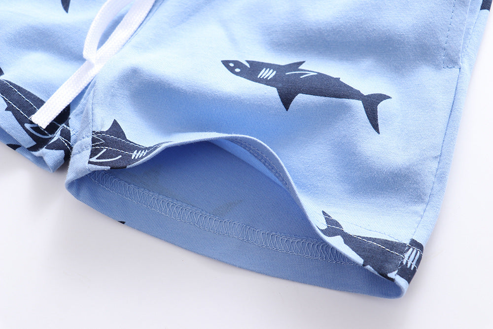 [357238] - Celana Training Anak / Celana Pendek Anak - Motif Shark Pattern