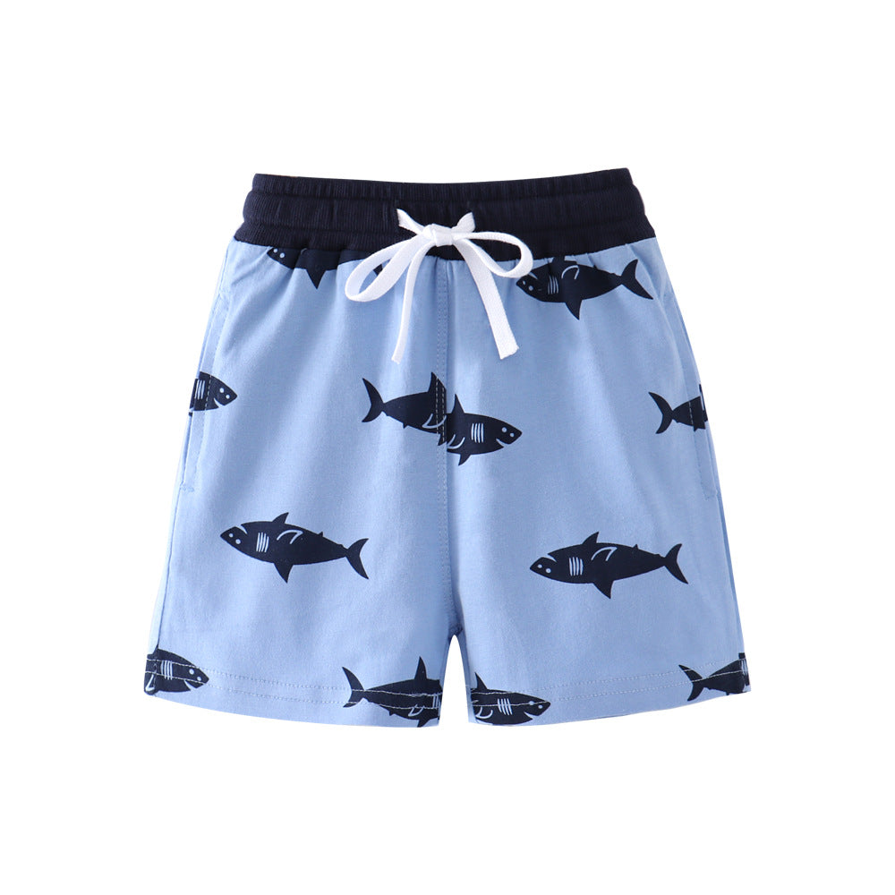 [357238] - Celana Training Anak / Celana Pendek Anak - Motif Shark Pattern