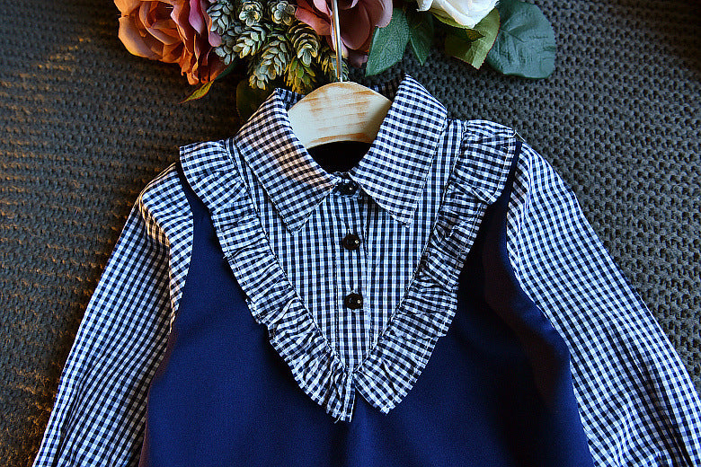 [363187] - Dress Modis Anak Perempuan / Fashion Anak - Motif Gingham Tie Ribbon