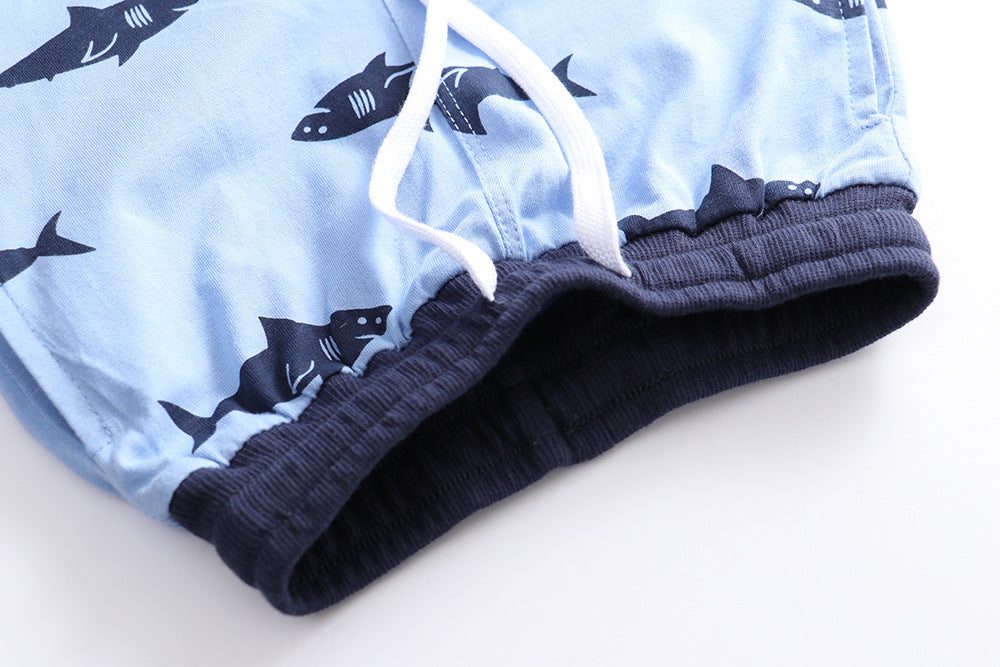 [357238] - Celana Training Anak / Celana Pendek Anak - Motif Shark Pattern