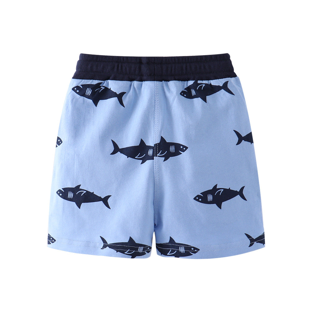 [357238] - Celana Training Anak / Celana Pendek Anak - Motif Shark Pattern