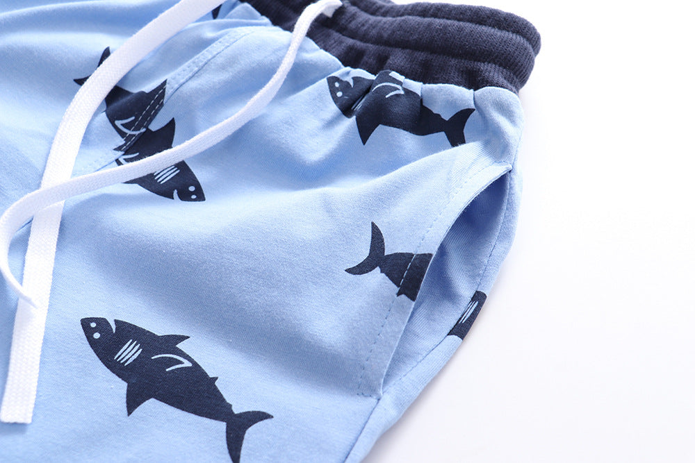 [357238] - Celana Training Anak / Celana Pendek Anak - Motif Shark Pattern