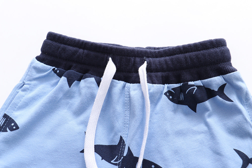 [357238] - Celana Training Anak / Celana Pendek Anak - Motif Shark Pattern