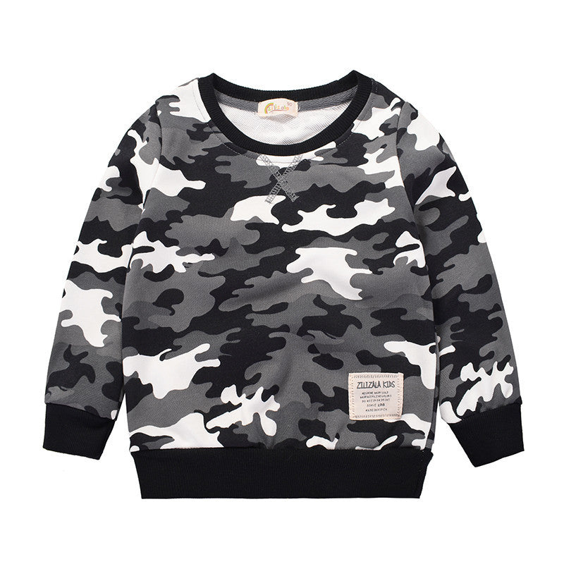 [370220] - Atasan Sweater Anak - Motif Army Style