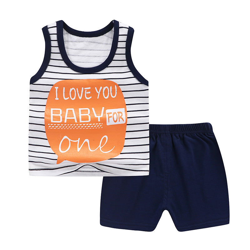 [104212] - Setelan Santai Anak / Baju Harian Import - Motif I Love Baby
