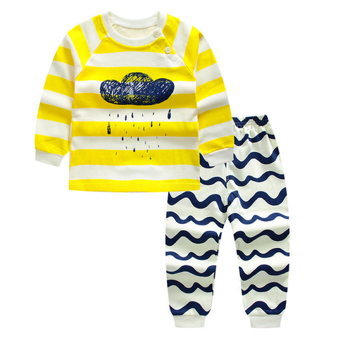 jual [102161] - Setelan Tidur Anak - Motif Awan [B3117] 