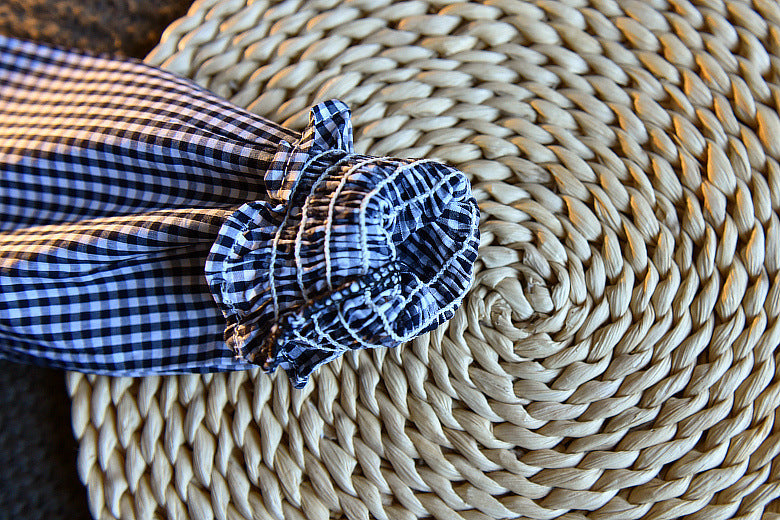 [363187] - Dress Modis Anak Perempuan / Fashion Anak - Motif Gingham Tie Ribbon