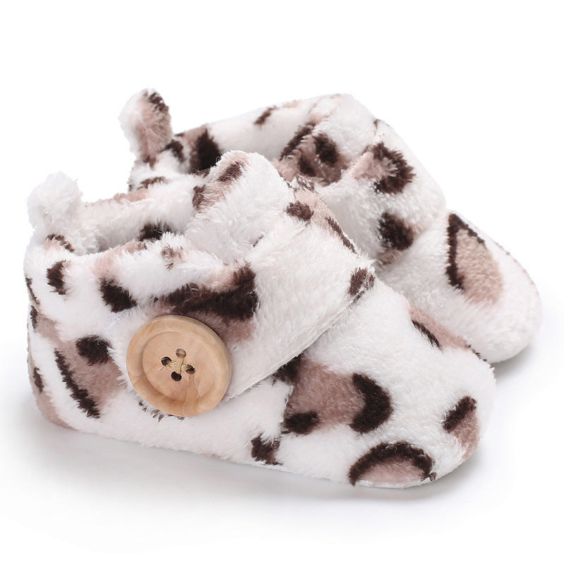 [105286-LEOPARD] - Sepatu Bayi Prewalker Import - Motif Leopard Fur