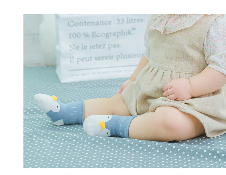 [374173-GREEN] - Kaos Kaki Anak Import / Kaos Kaki Bayi Lucu - Motif Animal Face