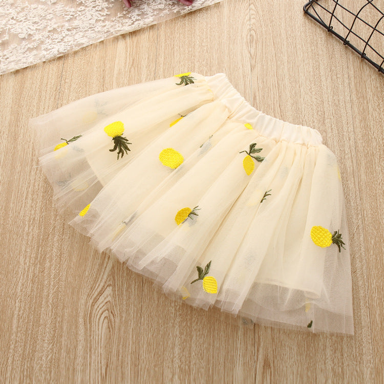[363115-YELLOW] - Setelan Fashion Anak Perempuan Modis - Motif Pineapple Juice