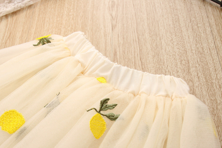 [363115-YELLOW] - Setelan Fashion Anak Perempuan Modis - Motif Pineapple Juice