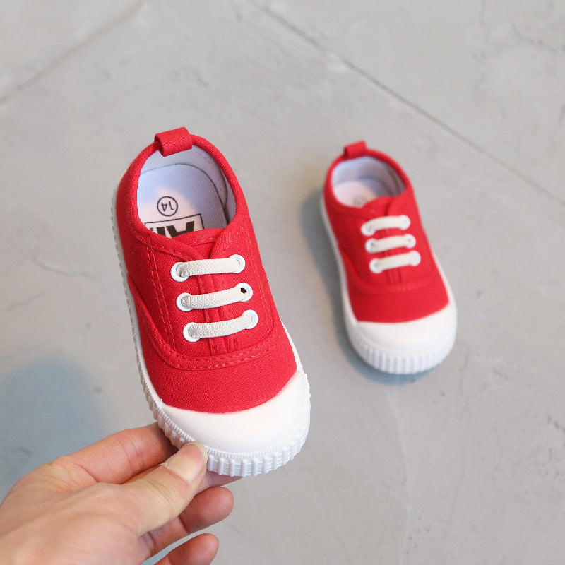 [106104-RED] - [ 100% IMPORT ] Sepatu Kets Strappy Anak Pastel / Fashion / Casual