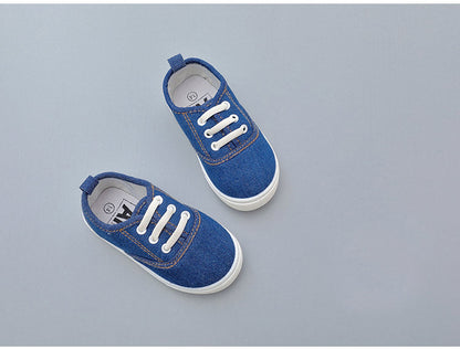 [106121] - Import Sepatu Kets Modis Anak - Motif Sewing Texture