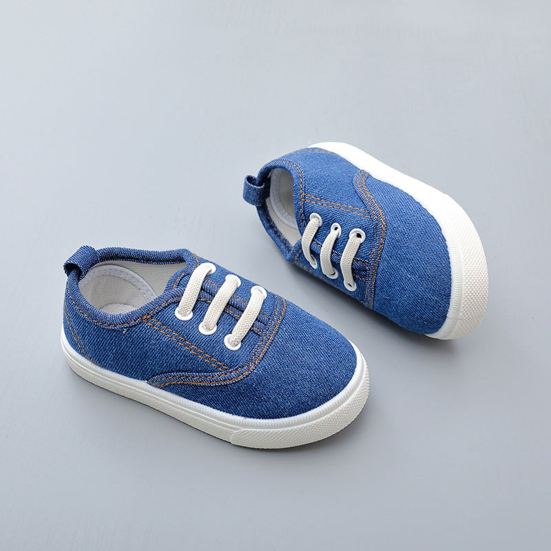 [106121] - Import Sepatu Kets Modis Anak - Motif Sewing Texture