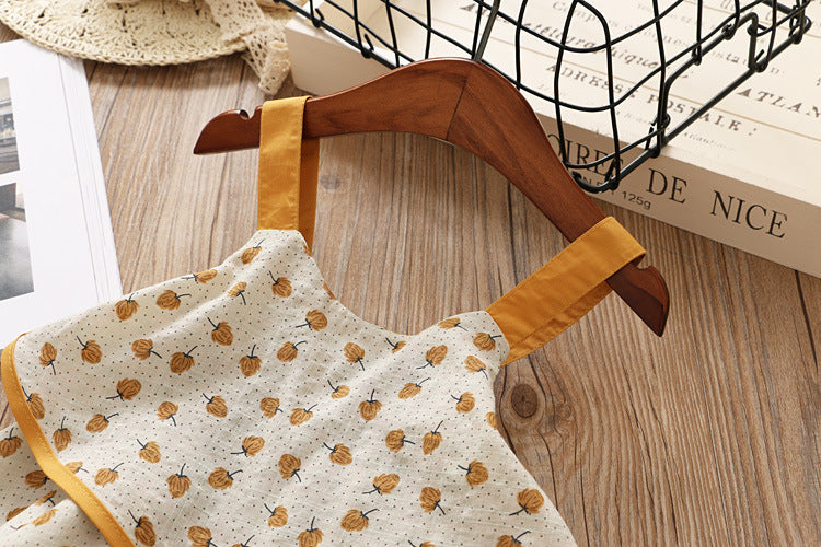 [363277-MUSTARD] - Setelan Kutung Fashion Anak - Motif Flower Folds