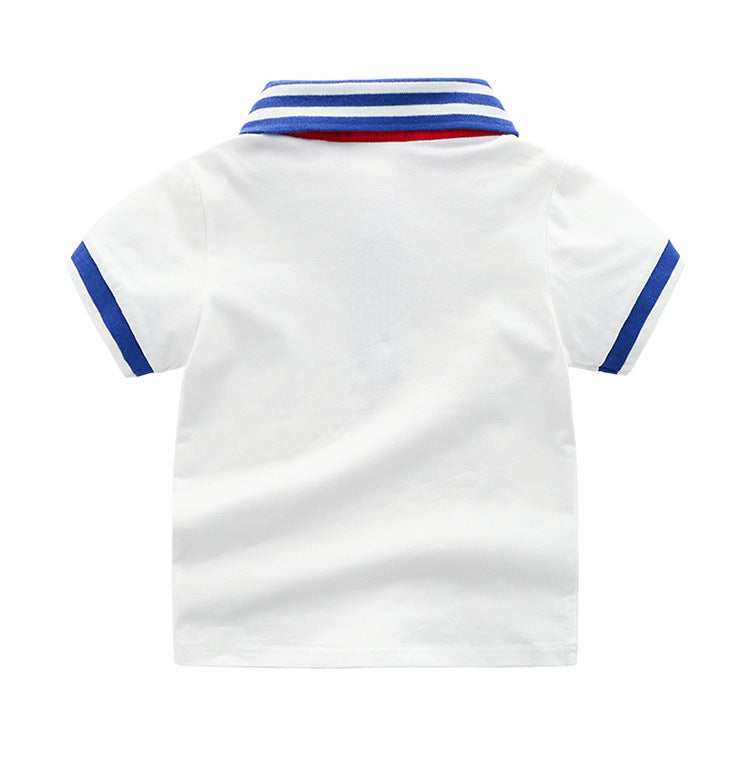 [513155] - Atasan Kaos Polo Fashion Anak - Motif Stripe Collar