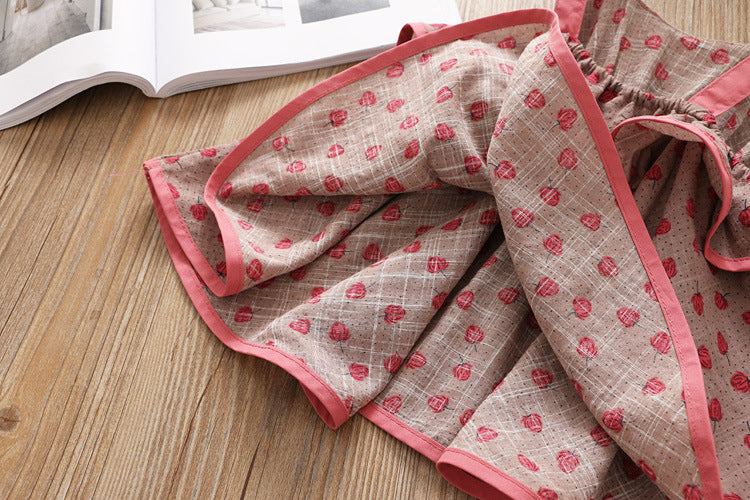 [363277-PINK] - Setelan Kutung Fashion Anak - Motif Flower Folds