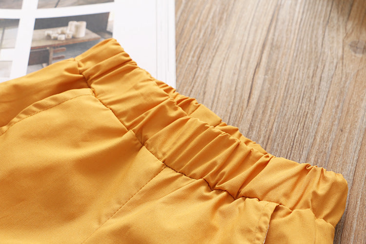 [363277-MUSTARD] - Setelan Kutung Fashion Anak - Motif Flower Folds