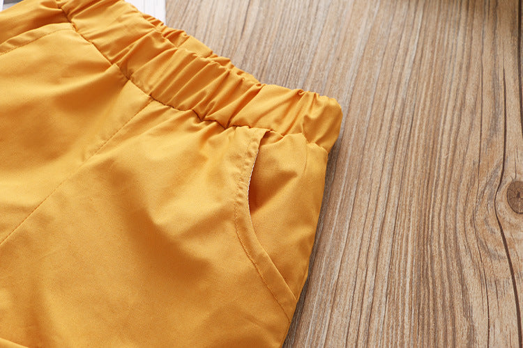 [363277-MUSTARD] - Setelan Kutung Fashion Anak - Motif Flower Folds