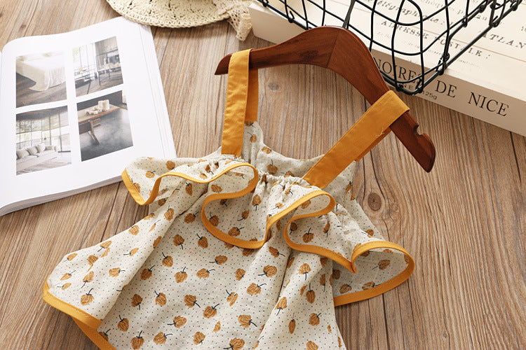 [363277-MUSTARD] - Setelan Kutung Fashion Anak - Motif Flower Folds