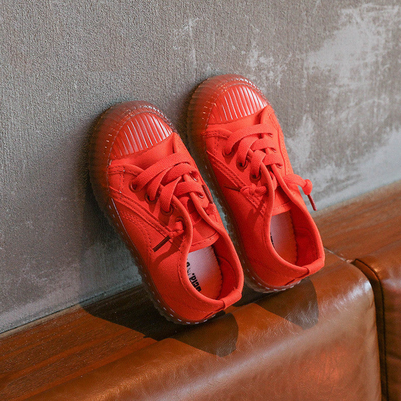 [365106-ORANGE] - Import Sepatu Kets Anak Kekinian - Motif Rainbow Footwear