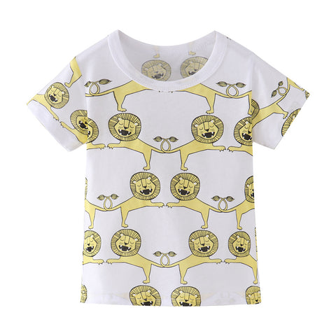 [357274] - Atasan Anak / Kaos Anak / Baju Atasan Summer Anak Trendi - Motif Lion Pattern