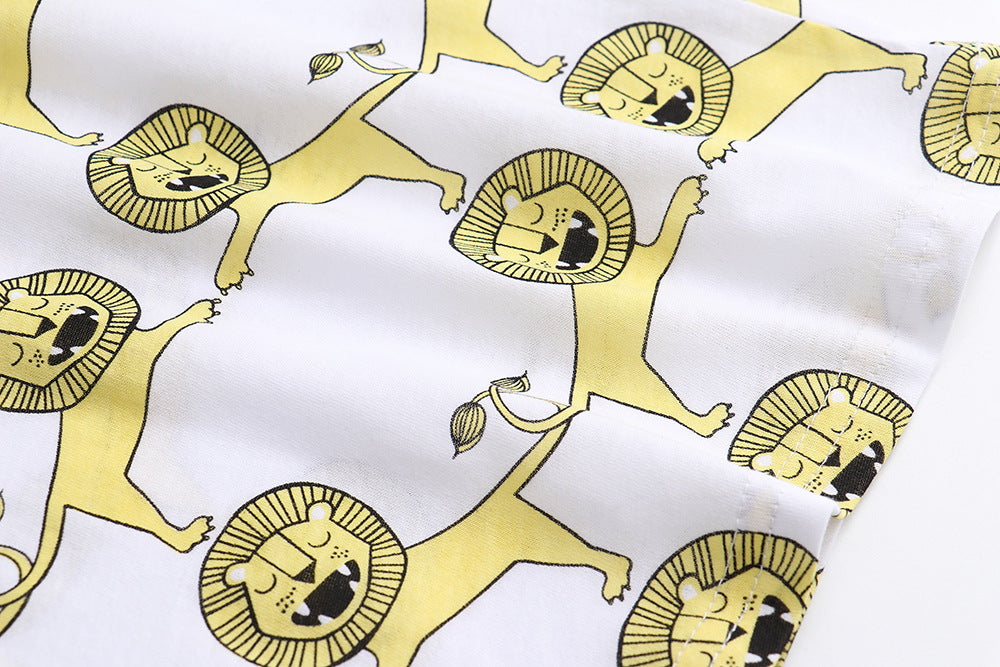 [357274] - Atasan Anak / Kaos Anak / Baju Atasan Summer Anak Trendi - Motif Lion Pattern