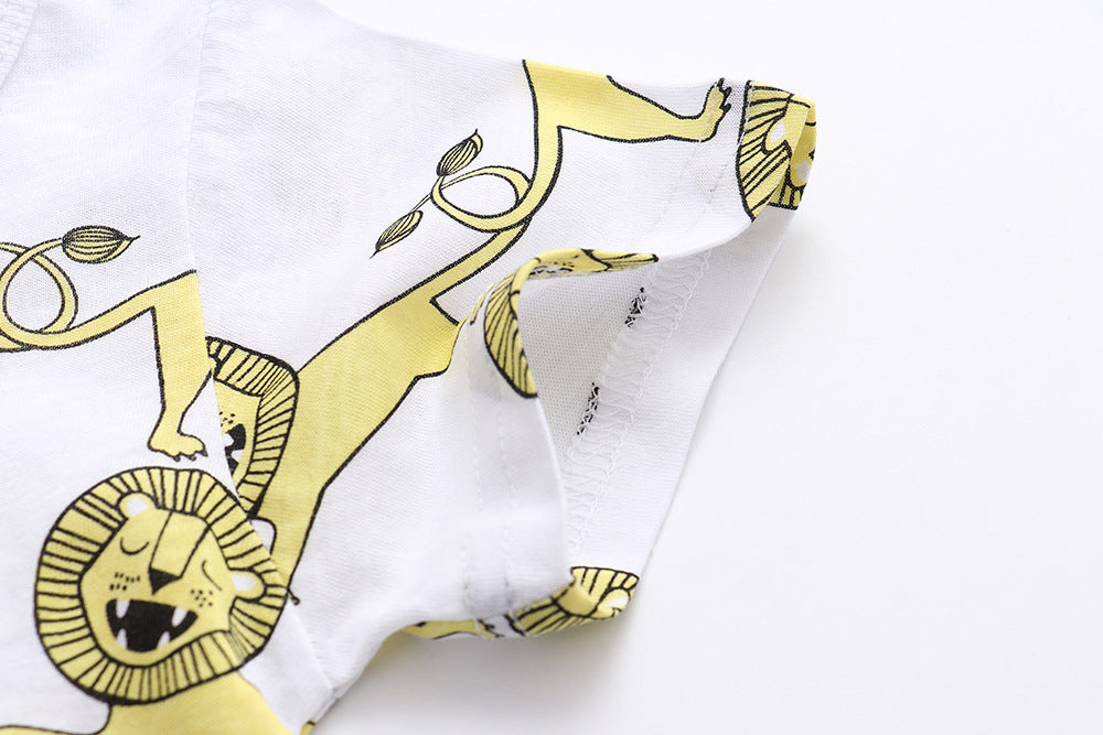 [357274] - Atasan Anak / Kaos Anak / Baju Atasan Summer Anak Trendi - Motif Lion Pattern