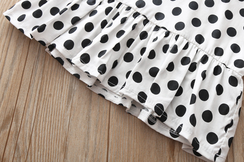 [363188-WHITE] - Setelan Modis Anak Perempuan / Fashion Anak - Motif Clear Polkadot
