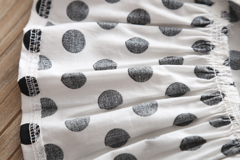 [363188-WHITE] - Setelan Modis Anak Perempuan / Fashion Anak - Motif Clear Polkadot